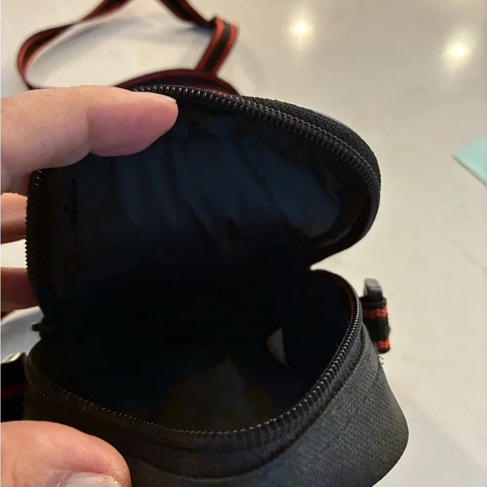 Black and Red Camera Belt Bag